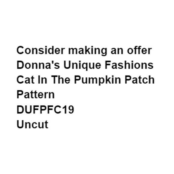 Donnas Unique Fashions DUFPFC19 Pattern Cat In The Pumpkin Patch Holiday - Picture 3 of 5
